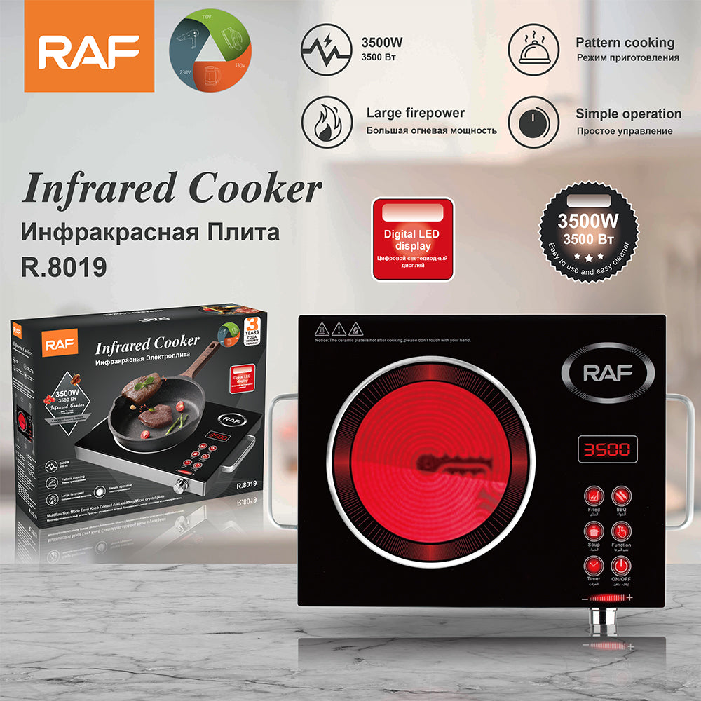 RAF Microcrystalline Plate Single Burner Infrared Electric Stove (R.8019)