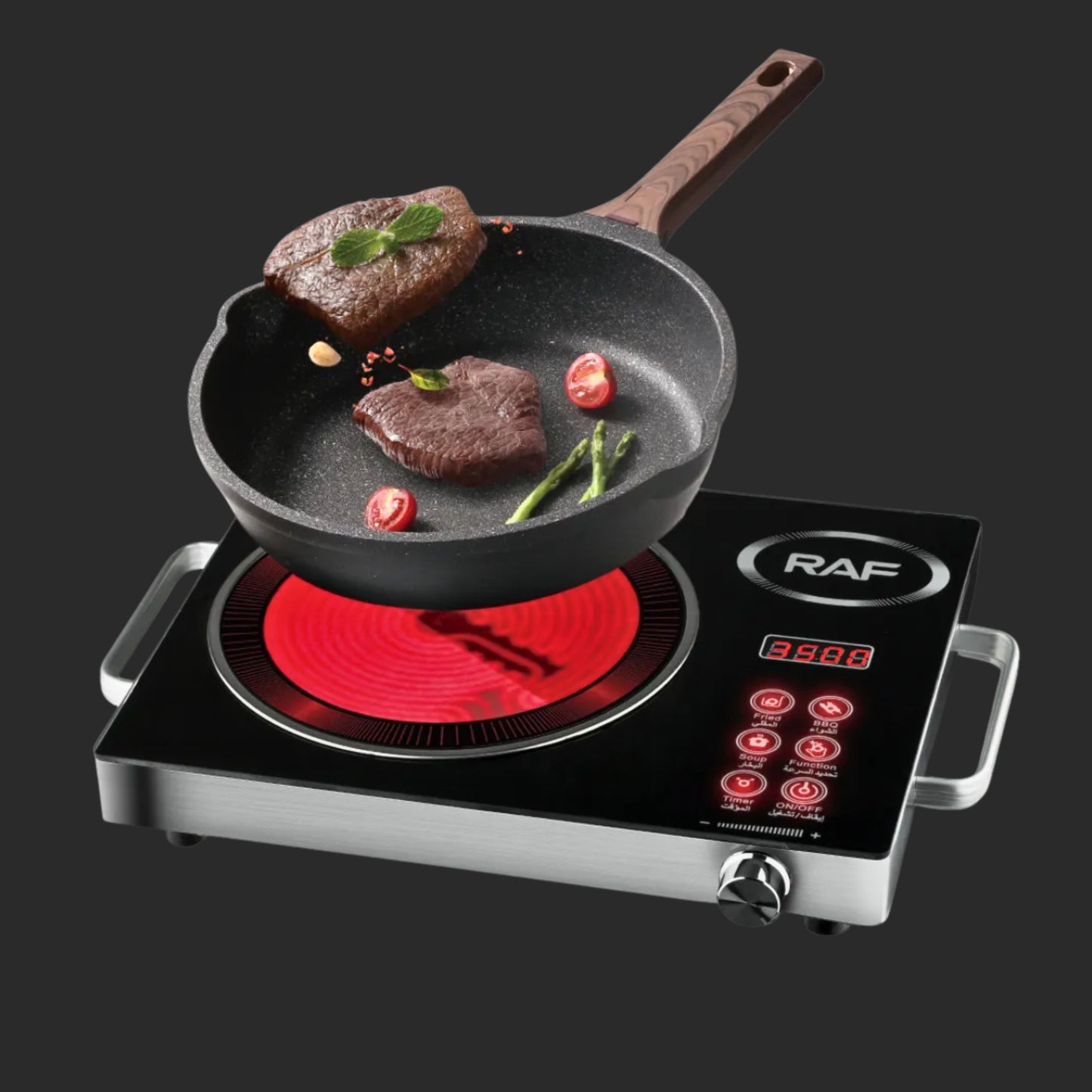 RAF Microcrystalline Plate Single Burner Infrared Electric Stove (R.8019)
